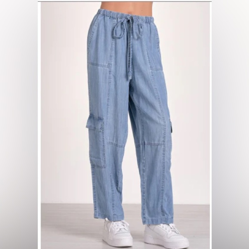 Elan Light Blue Cargo Pants